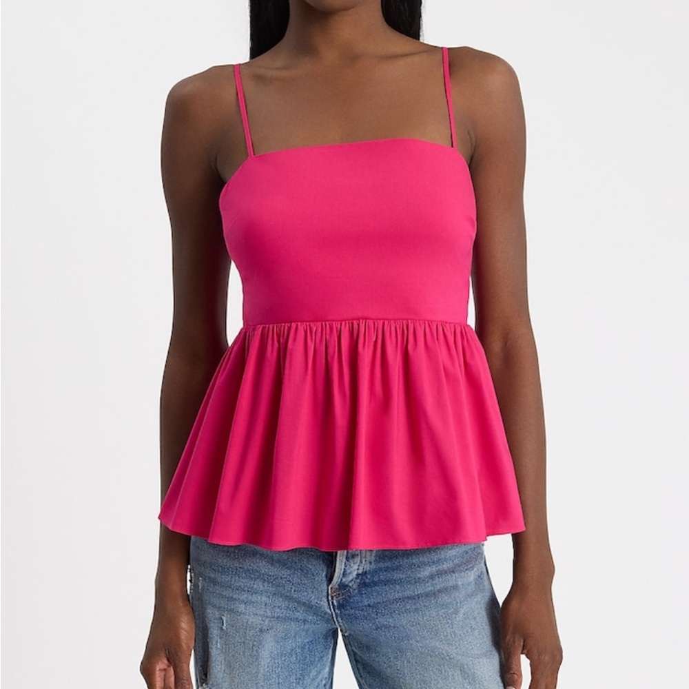 Express Pink Peplum Camisole Sleeveless Top